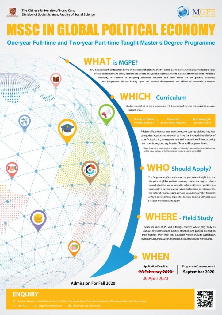 Master of Social Science in Global Political Economy – Information Session & Taste Lecture